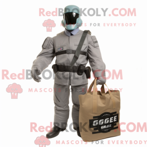 Personaggio mascotte grigio...