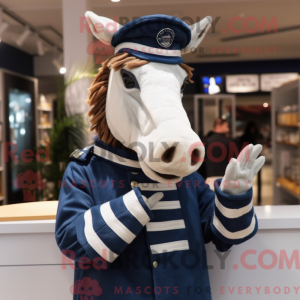 Navy Quagga mascot costume...