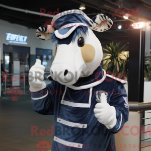Navy Quagga mascot costume...