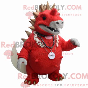 Rød Stegosaurus...