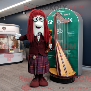 Maroon Celtic Harp máscara...