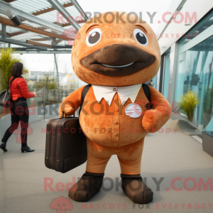 Brown Salmon mascot costume...