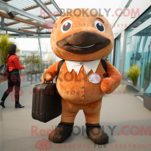 Brun laks maskot drakt...