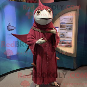 Maroon Swordfish mascot...