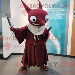 Maroon Swordfish maskot...