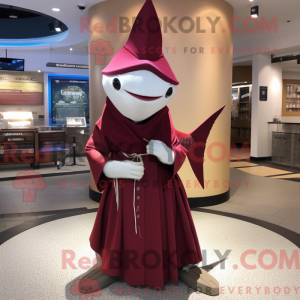 Maroon Swordfish mascot...
