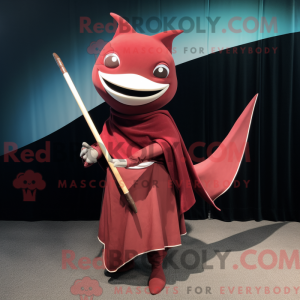 Maroon Swordfish maskot...