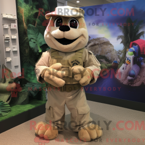 Tan Marine Recon mascot...