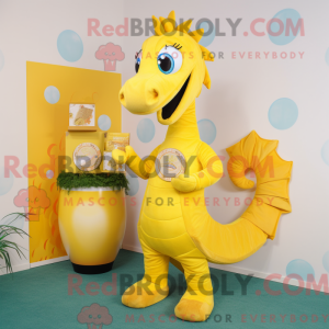 Yellow Seahorse mascot...