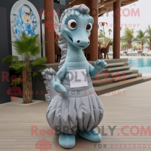 Gray Sea Horse mascot...