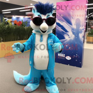 Sky Blue Skunk mascot...