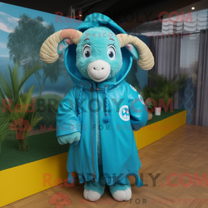 Turquoise Ram mascot...