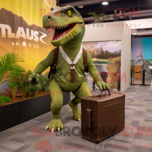 Olive Allosaurus mascot...