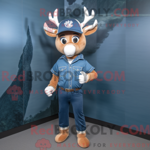 Navy Deer mascot costume...