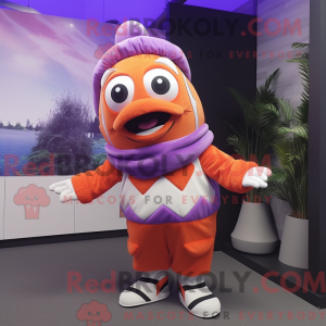 Lavendel klovnefisk maskot...