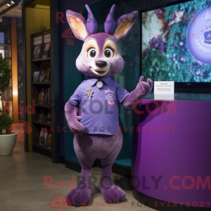 Purple Roe Deer mascot...