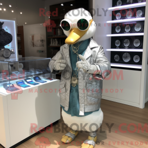 Silver Muscovy Duck mascot...