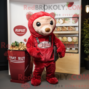Rust Hindbær maskot kostume...