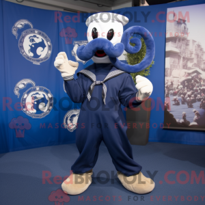Navy Hydra maskotdraktfigur...