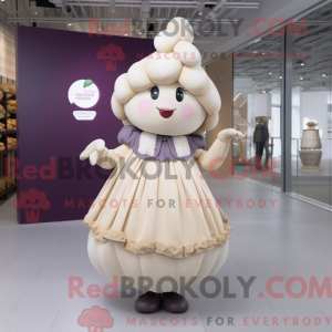 Cream Plum maskot kostume...