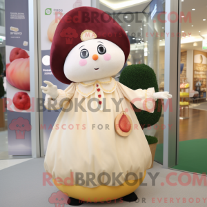 Cream Plum mascot costume...