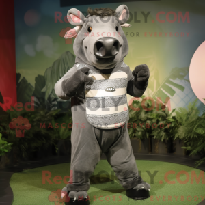 Gray Tapir mascot costume...