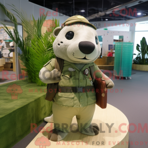 Olive Seal maskotdraktfigur...