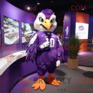 Purple Falcon mascot...