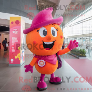 Magenta aprikos maskot...