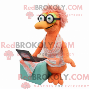 Peach Emu Maskottchen...