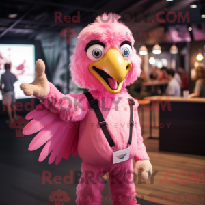 Pink Eagle-maskotdraktfigur...