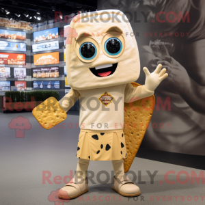 Cream Nachos mascot costume...