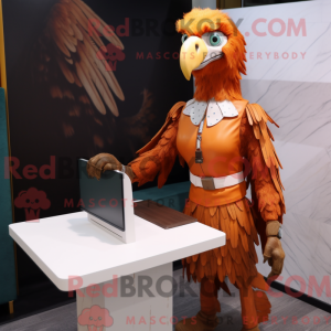 Rust Eagle-mascottekostuum...