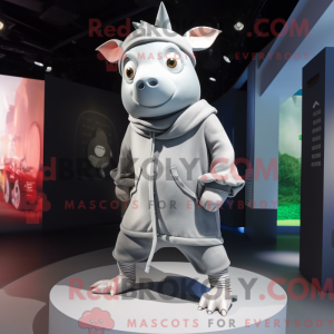 Silver Sow mascot costume...