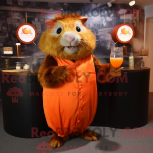 Rust marsvin maskot drakt...