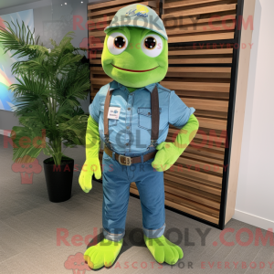 Lime Green Navy Seal maskot...