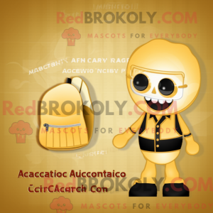 Gold Apricot mascot costume...