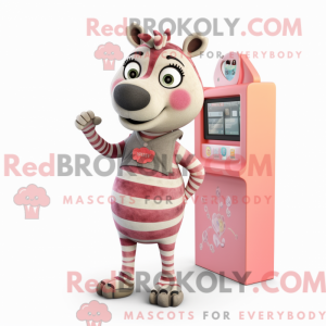 Peach Zebra maskodraktfigur...