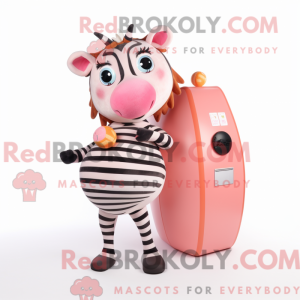 Peach Zebra maskodraktfigur...
