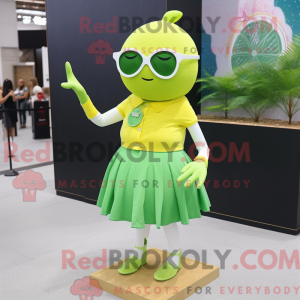 Green Lemon mascot costume...