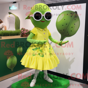 Green Lemon mascot costume...