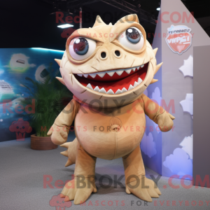 Mascotte de Piranha beige...