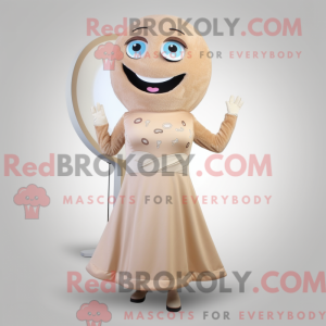 Beige Donut mascot costume...