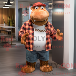 Rust Hippopotamus mascot...