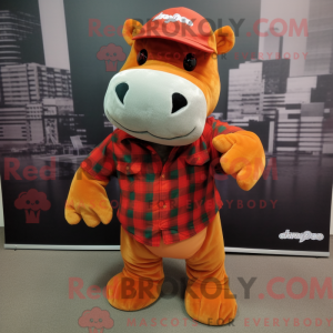 Rust Hippopotamus mascot...