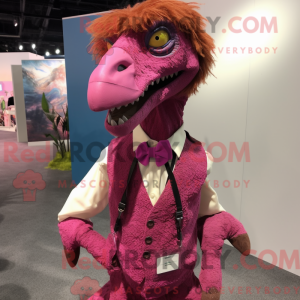Magenta Deinonychus mascot...