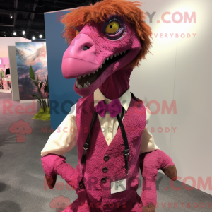 Magenta Deinonychus maskot...