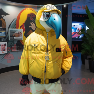 Lemon Yellow Toucan mascot...