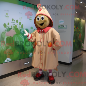 Tan Radish mascot costume...