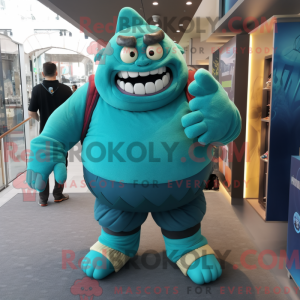 Postava maskota Teal Ogre...